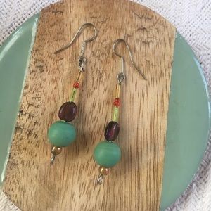 Colorful beaded earrings